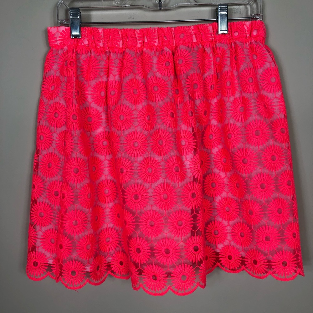 Lilly Pulitzer | Pink Floral Skirt Size Medium